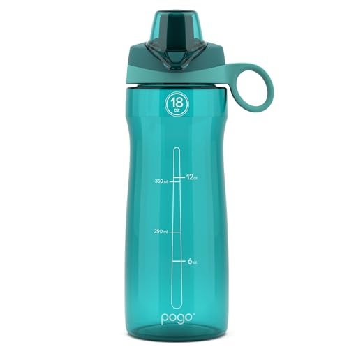 Pogo BPA-Free Tritan Plastic Water Bottle with Chug Lid,18 Oz, Teal - Image 1