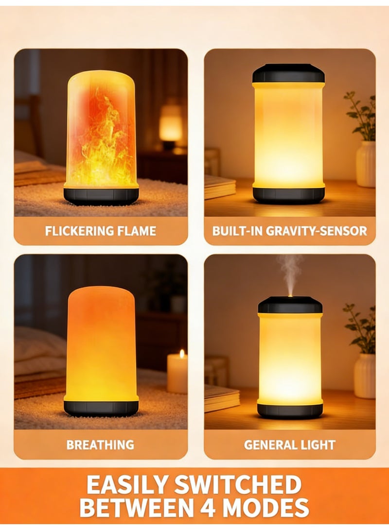 OMEVE 3-Piece LED Flame Light Bulb,3 Modes Flickering Light,E27 Base Flame Bulb For Party,Indoor And Outdoor Home Decor - Image 2