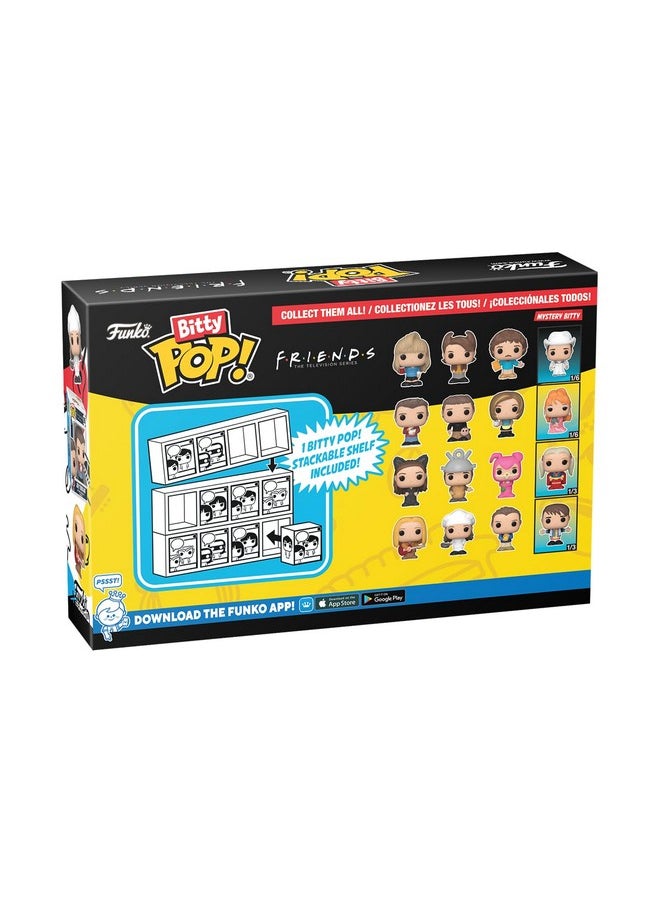 فانكو مجموعة ألعاب صغيرة قابلة للتجميع من Funko Bitty Pop! Friends مكونة من 4 قطع - شخصيات Phoebe Buffay وMonica Geller وChandler Bing وMystery Chase (قد تختلف التصاميم)  - Image 3