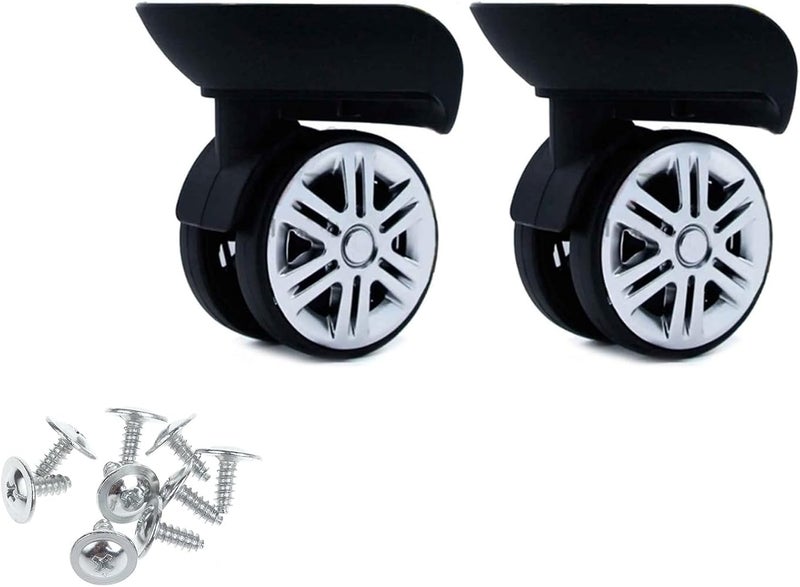Kobeleen A65 Luggage Wheels Suitcase Double Row Roller Hardware Repairing Kit 360° Spinner Casters Heavy Duty Wheel 1 Pair - Image 1