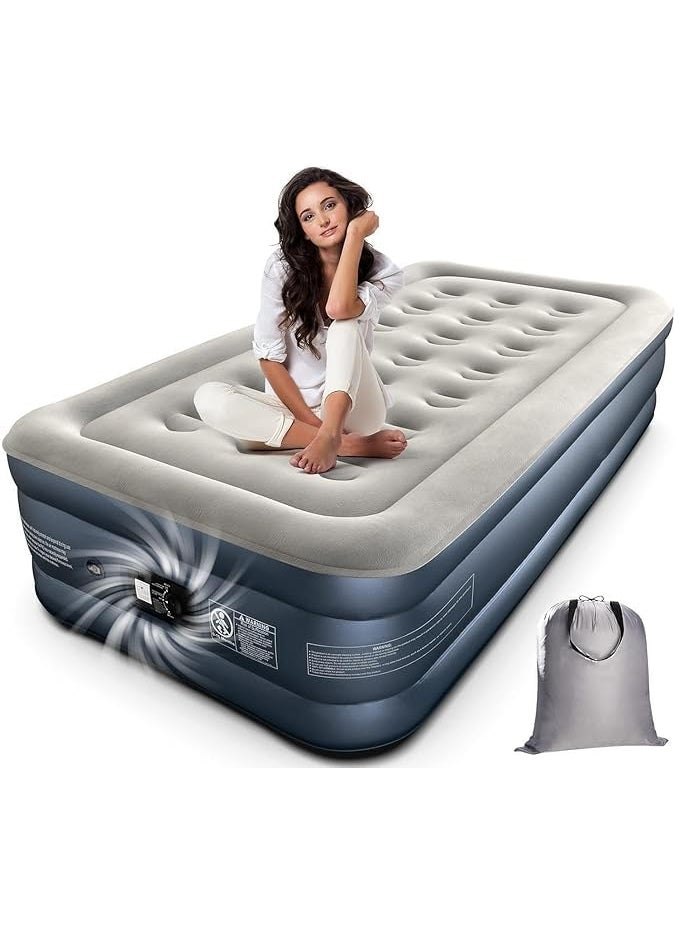 Keshmart Keshmart Single Air Bed Inflatable Bed with Builtin Electric Pump 3 Mins Quick SelfInflationDeflation Guest Air Mattress Blow Up Bed for Home Portable Camping TravelMulticolor  - Image 1