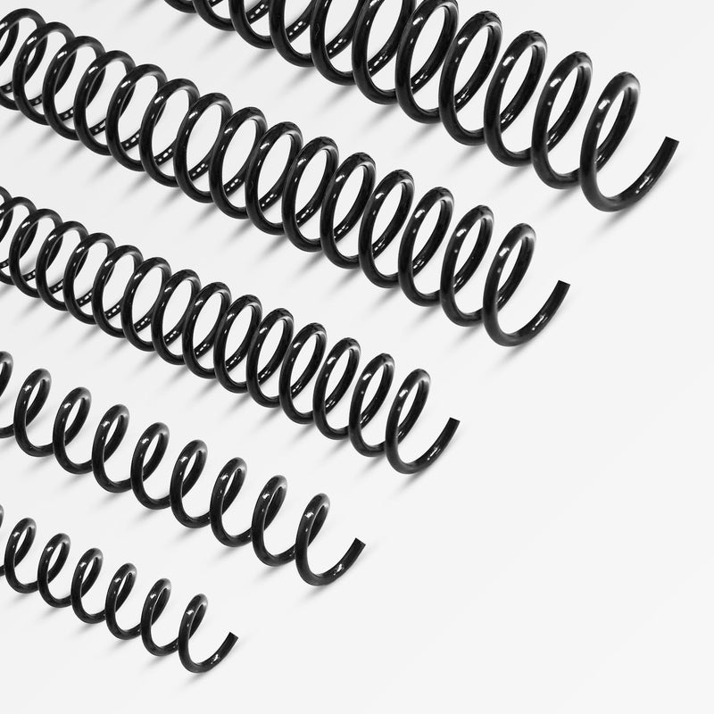 HOUYEE Store 60 Pack Plastic Spiral Binding Coils, Multi-Size, 3:1 Pitch, Black Binding Spirals (8mm+10mm+11mm+14mm+16mm), 36 Loops, for Letter Size - Image 1