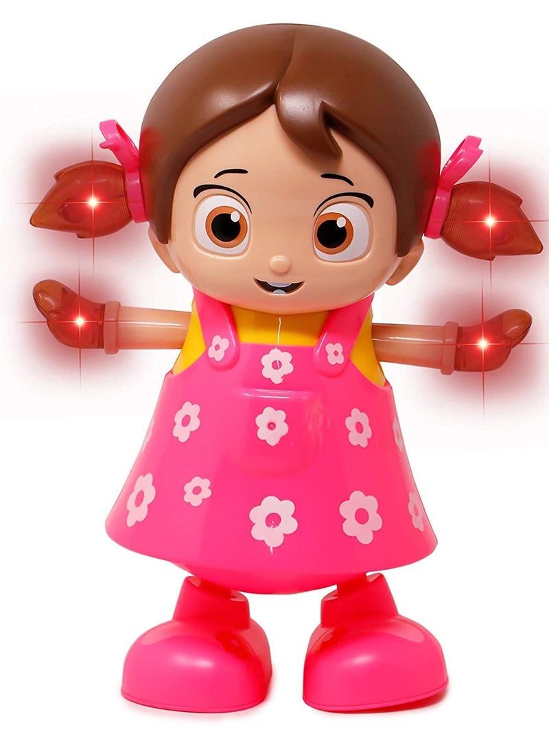 REZZOSS Interactive Musical Dancing Doll Toy for Kids – Singing & Walking Girl Robot with Flashing LED Lights & Bump and Go Action | Early Educational Sensory Toy | Best Birthday, Ramadan, Eid Gift for Toddlers & Girls Ages 3+ - Image 3
