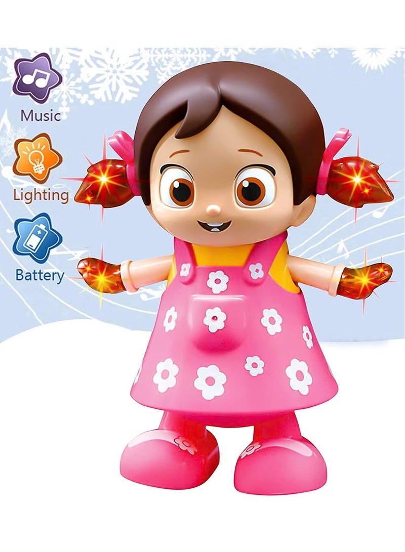 REZZOSS Interactive Musical Dancing Doll Toy for Kids – Singing & Walking Girl Robot with Flashing LED Lights & Bump and Go Action | Early Educational Sensory Toy | Best Birthday, Ramadan, Eid Gift for Toddlers & Girls Ages 3+ - Image 2