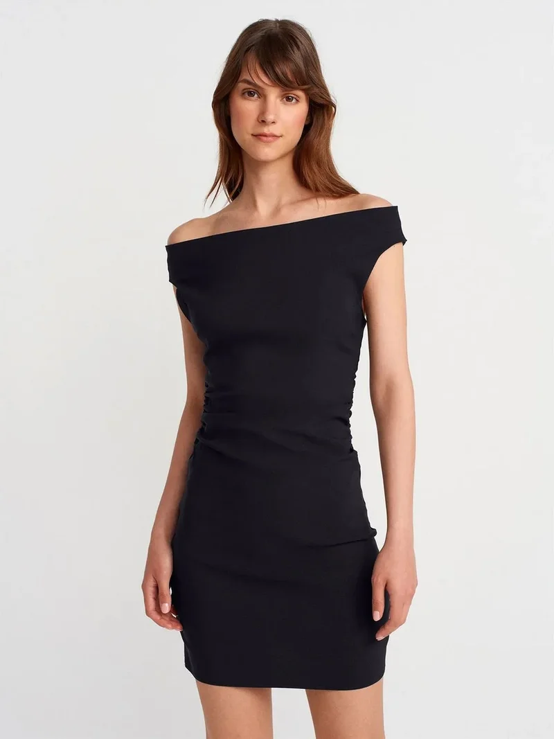 ديلفين Dilvin Bodycon Mini Bardot Dress