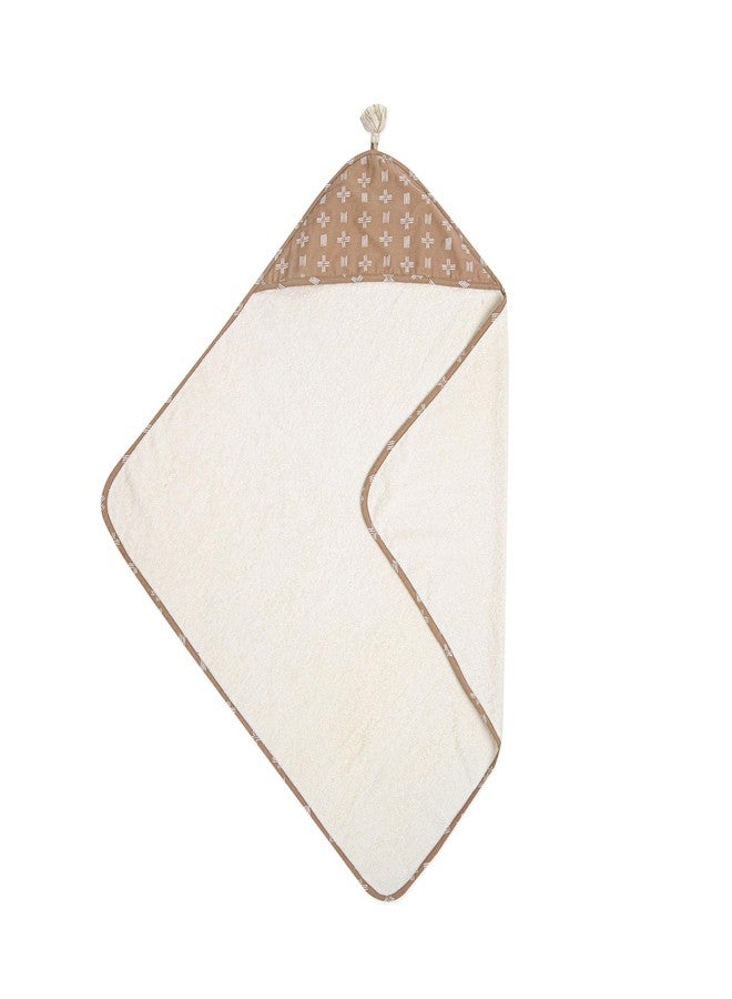 Crane BABY Crane Copper Dash Hooded Baby Towel - 100% Cotton Terry Cloth, 30" x 30", Beach & Pool Towel - Image 1