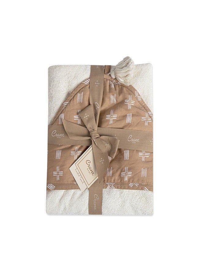 Crane BABY Crane Copper Dash Hooded Baby Towel - 100% Cotton Terry Cloth, 30" x 30", Beach & Pool Towel - Image 5