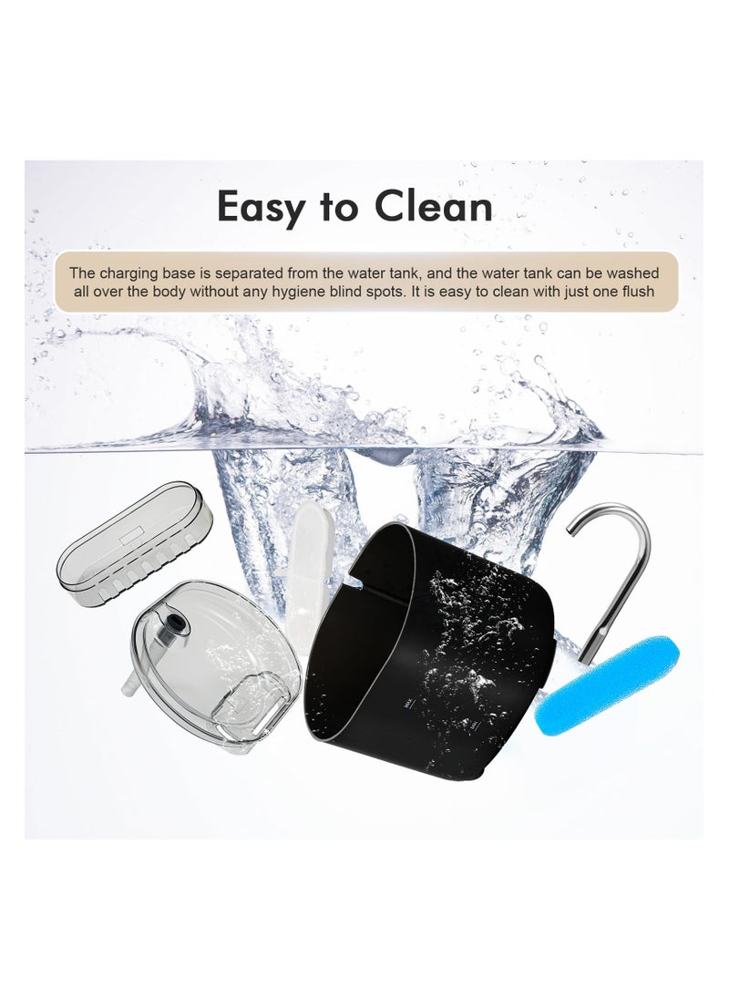 SYOSI - Automatic Pet Water Fountain, Automatic Cat Water Fountain Dog Water Dispenser, Auto Watering Dish Supplies, Easy Cleaning Animal Machine, Quiet Pump Inside Water Fountain for Cats (Black, Medium) - Image 1