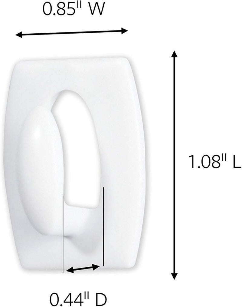 Command Globally popular elegant design Small Hooks | Holds 225 gr. each hook| White color | Organize | Decoration | No Tools | Holds Strongly | Damage-Free Hanging | 6 hooks + 8 strips/pack Budget friendly premium quality - Image 2