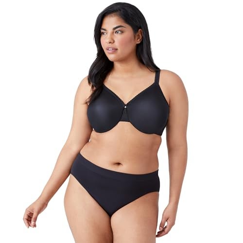 Wacoal Women's Simple Shaping Unlined Full Coverage Minimizer Bra, 857109, Black, 44DDD - Image 2