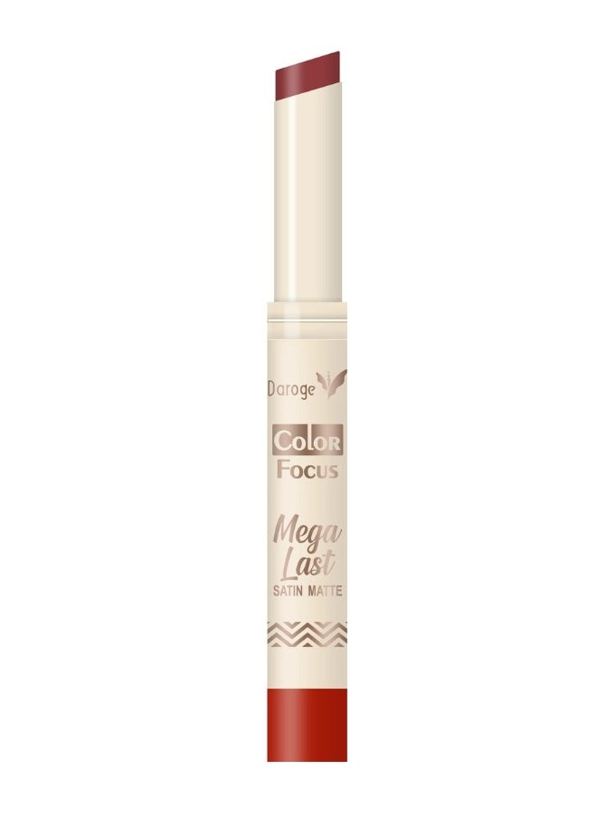 daroge Color Focus Mega Last Satin Matte Nude Lipstick Cornell Red  - Image 3