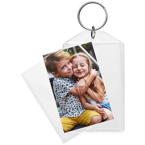 Snapins 1.75" x 2.75" Acrylic Photo Keychains - Pack of 5 - Image 2