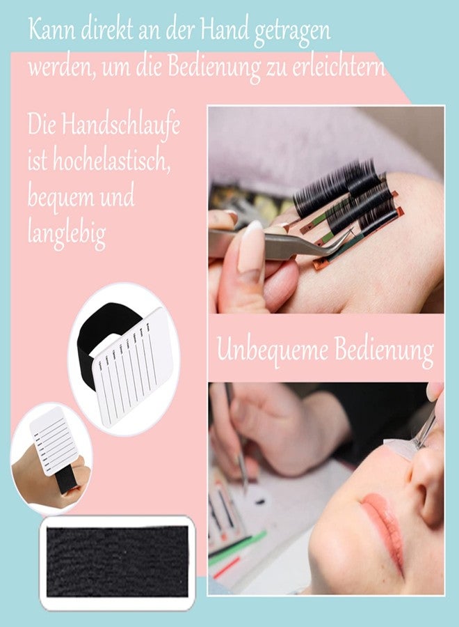 Ymiko Lash Holder, Lash Pallet For Lash Extensions 8-15Mm Makeup Eyelash Tray Strip Stand Eyelash Extension Hand Plate Lashes Grafting Holder Lash Tile Remover Clip Plastic Board - Image 3