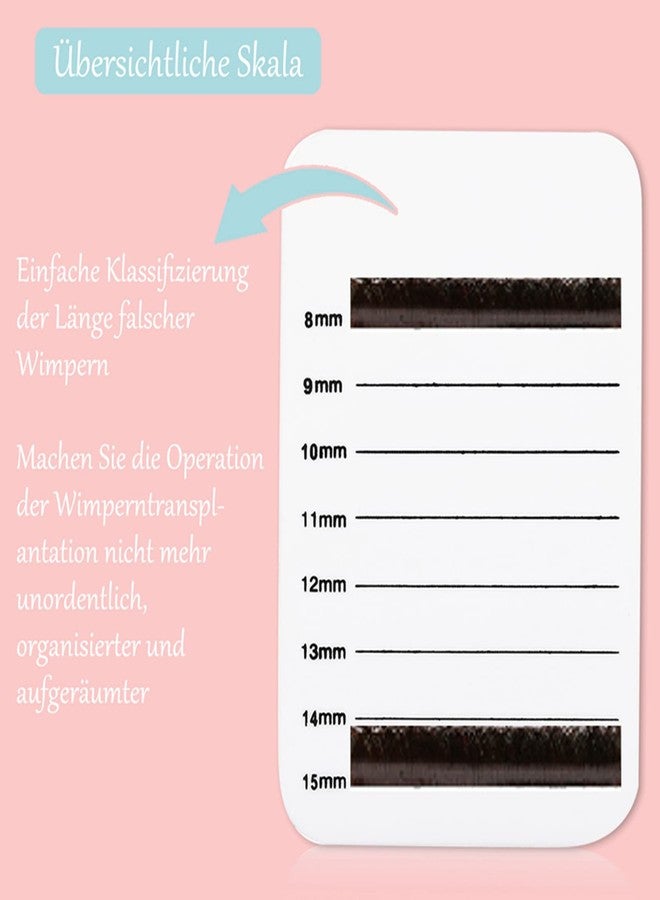 Ymiko Lash Holder, Lash Pallet For Lash Extensions 8-15Mm Makeup Eyelash Tray Strip Stand Eyelash Extension Hand Plate Lashes Grafting Holder Lash Tile Remover Clip Plastic Board - Image 4