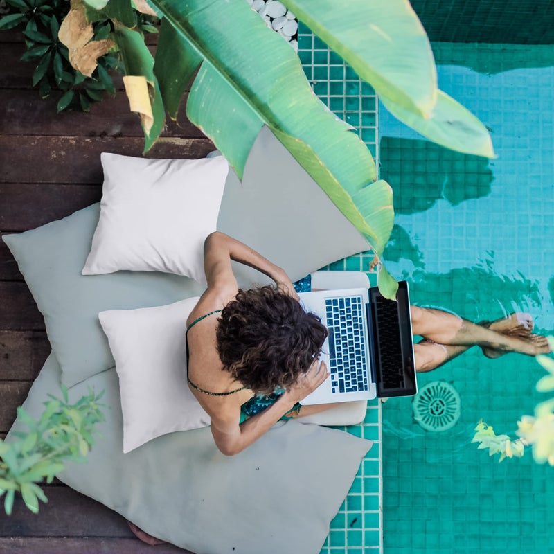 Utopia Bedding Waterproof Throw Pillow Protectors (No Pillow Inserts) with Zipper 18 x 18 Inches (2 Pack  White)  Bed Bug Proof Outdoor Bed Couch Decorative Pillow Encasement Covers - Image 4