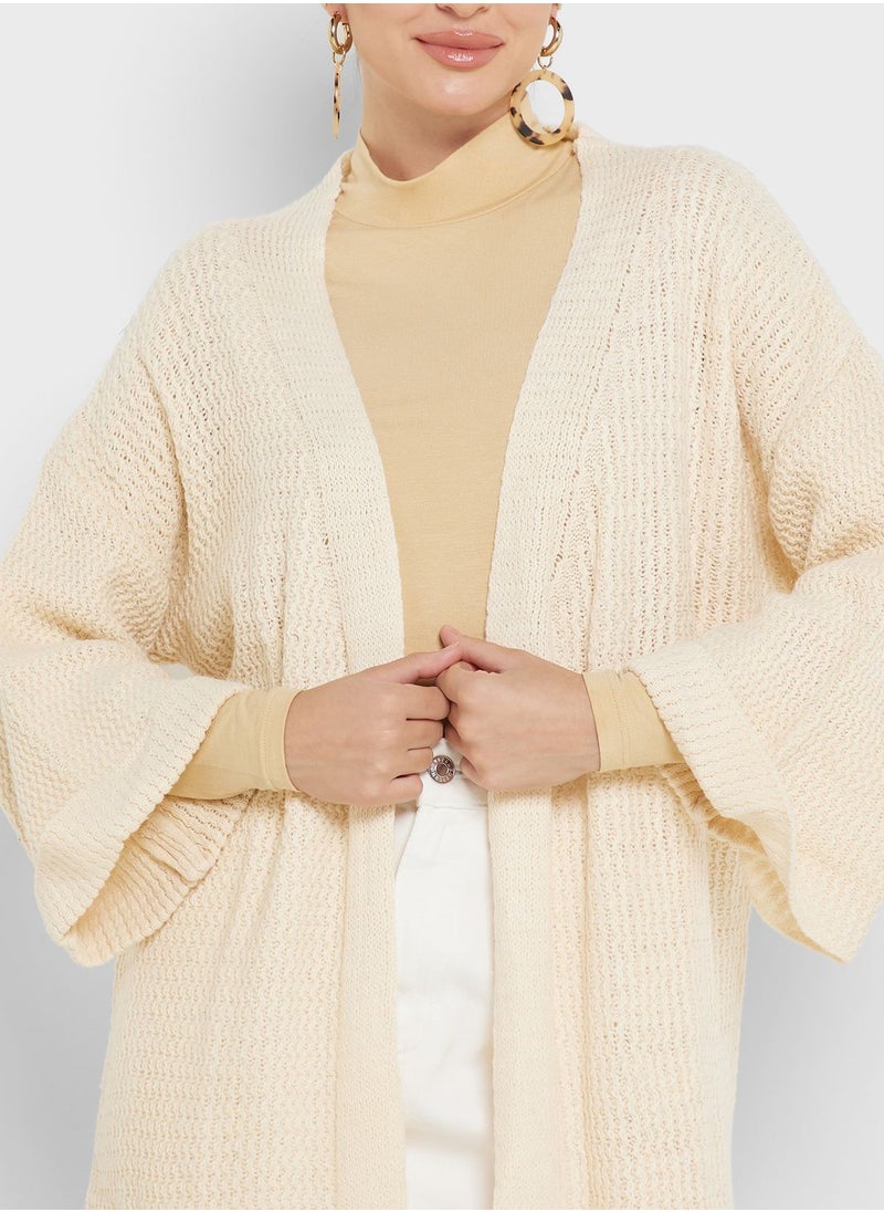 Khizana - Longline Open Cardigan - Image 1
