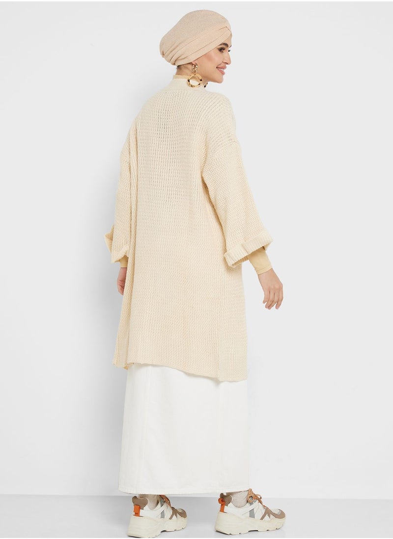 Khizana - Longline Open Cardigan - Image 1