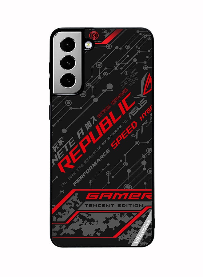 VR CREATIVE Protective Case Cover For Samsung Galaxy S21 FE 5G Gamer Tencent Edition Design Multicolour - Image 1