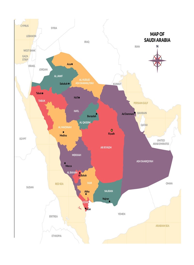 LOWHAT MAP Home Decor Wall Art Poster Without Frame 21x30 CM