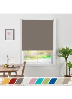 Deco Window Deco Window SemiBlackout Roller Blinds for Windows 42 Inches W X 84 Inches H Silver Grey Light Filtering RollUp Shades Sun UV Protection for Home Office  - Image 1