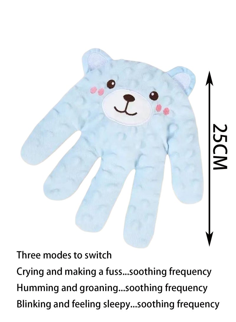 Little Blue Bear Soothing Palm, Baby Slapping Toy, Anti-Fright Hand Pillow, Electric Baby Hand Pillow, Baby Anti-Fright Gloves, Baby Sleep Aid Palm Pad, Baby Soothing Palm Pad  - Image 2