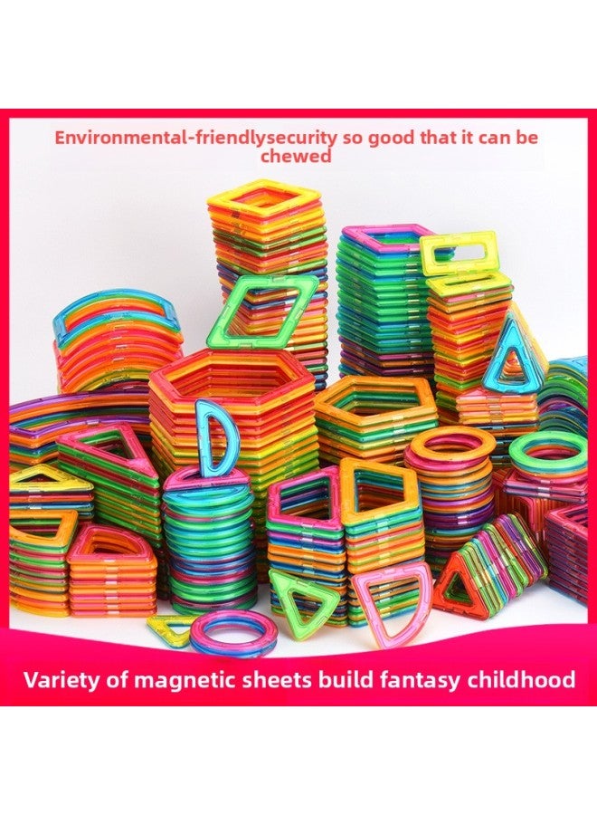 Magnetic Pieces Building Blocks Children's Pure Magnet Iron Shot Toy Boy's Intelligence Brain Girl's Educational Assembling Multifunctional-Color:46 Pure Magnetic Pieces 【send Box + Wheel】】 - Image 2