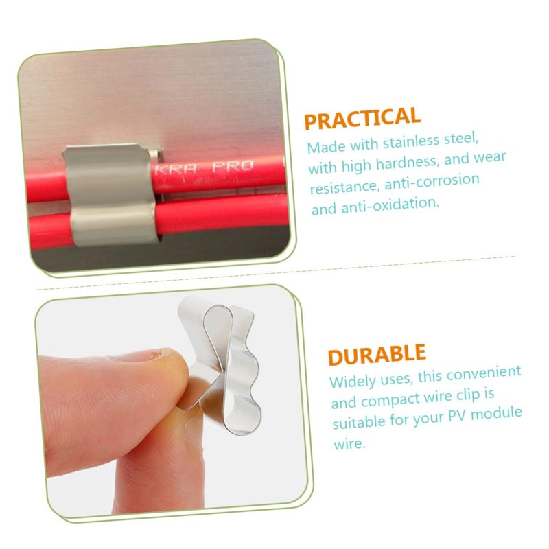 30pcs Photovoltaic Cable Clips Wire Clips for Solar Panel Installation Prevents Damage - Image 4