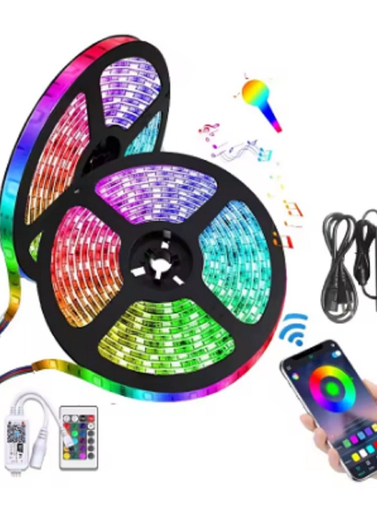 شريط ليد wifi واي فاي 5050 12v التحكم عن بعد 5 متر متعدد الالوان - Image 1