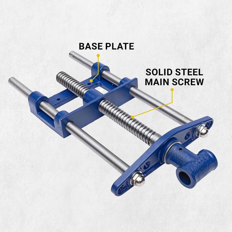 Yost Tools Yost Vises F9WW Front Vise | 9 Inch Woodworking Vise with guide bars | Blue - Image 3