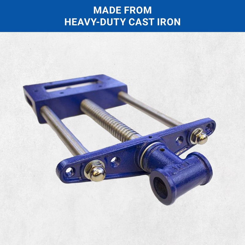 Yost Tools Yost Vises F9WW Front Vise | 9 Inch Woodworking Vise with guide bars | Blue - Image 5