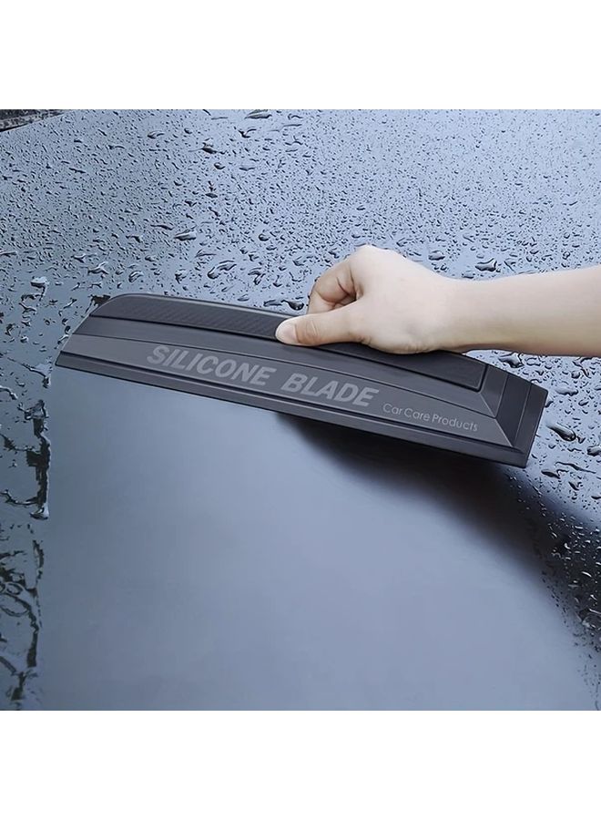 Professional Car Window Squeegee with Soft Silicone Blade 11.8 Inch One Piece Auto Glass Water Wiper for Shower Doors Mirrors and Home Drying Durable Polypropylene Handle No Water Marks Easy to Clean Black - Image 3