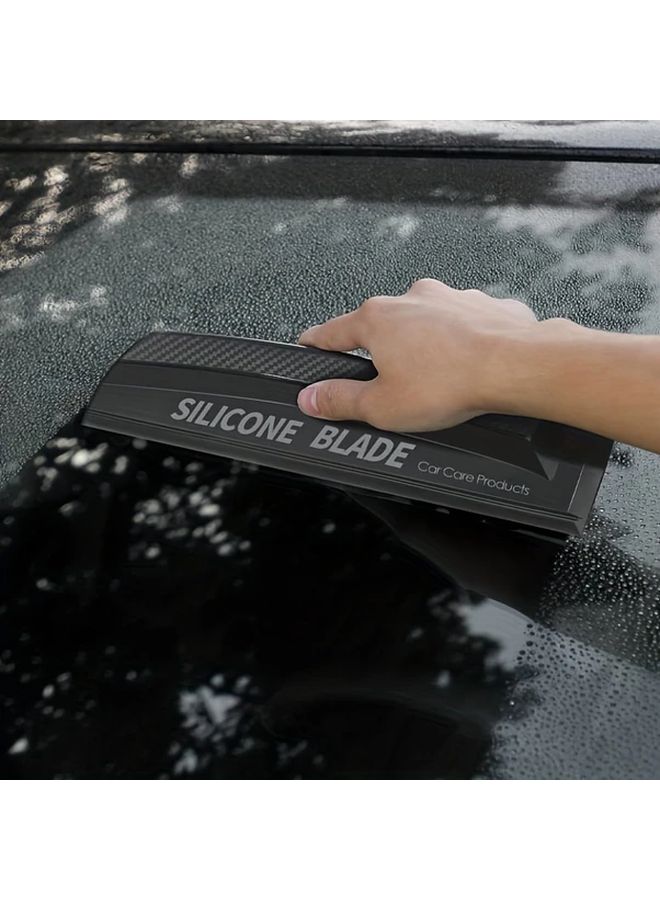 Professional Car Window Squeegee with Soft Silicone Blade 11.8 Inch One Piece Auto Glass Water Wiper for Shower Doors Mirrors and Home Drying Durable Polypropylene Handle No Water Marks Easy to Clean Black - Image 5