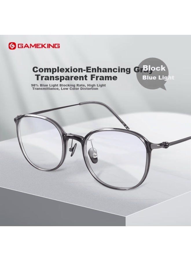 Gameking Gk007 Anti-blue Light Radiation Protection Prescription Gl For Myopia Uni Transparent Gray - Image 1
