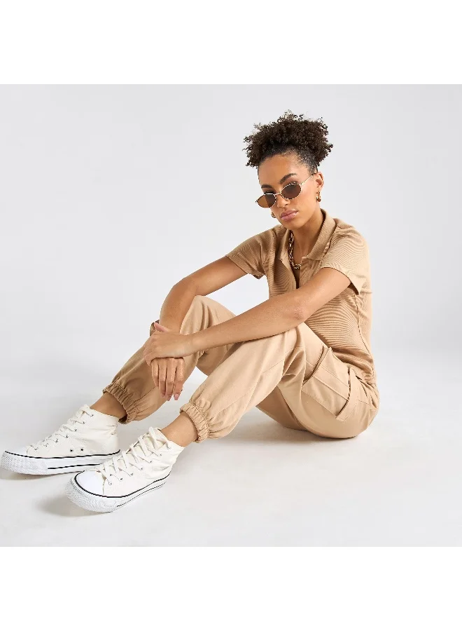 Splash FAV Short Sleeve Fitted Top And Cargo Pant