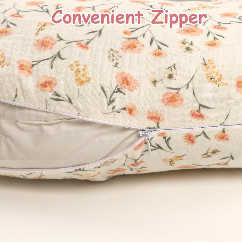 Hooyax Muslin Nursing Pillow Covers 2 Pack - Image 3