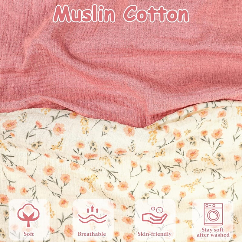 Hooyax Muslin Nursing Pillow Covers 2 Pack - Image 2