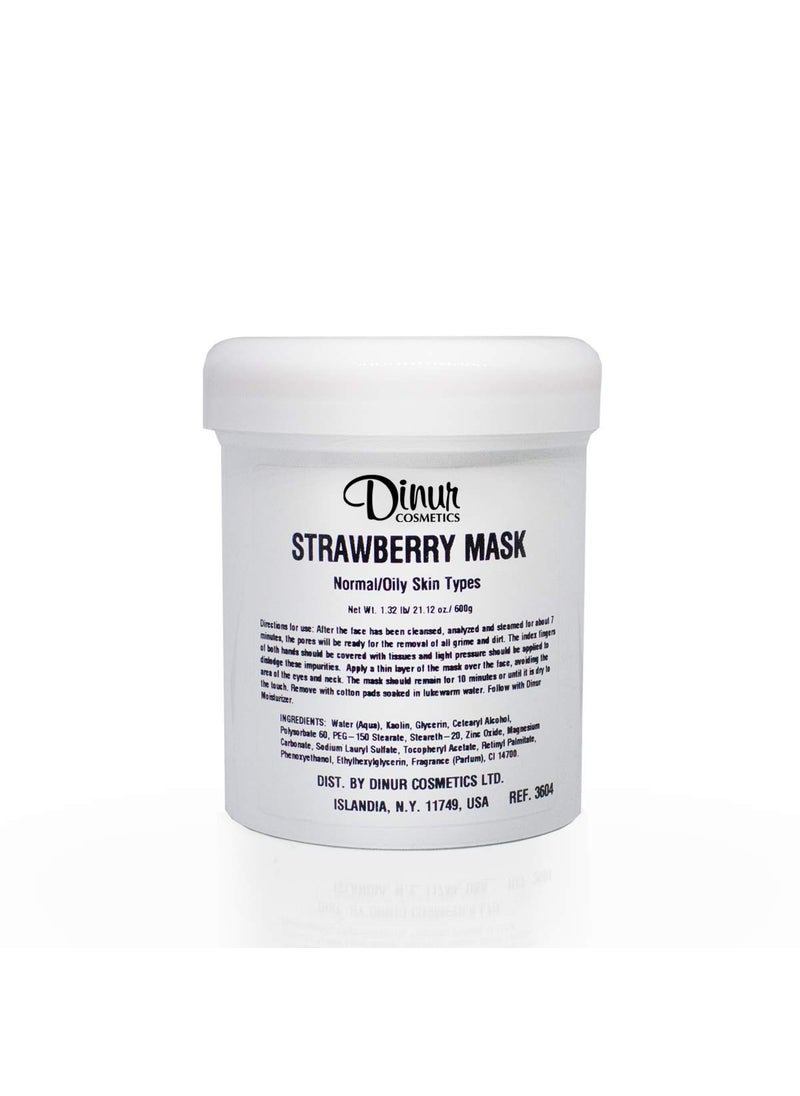 Dinur Cosmetics Strawberry Mask For NormalOily Skin Purifying  Balancing Keeps Skin Clean Smooth  Well Nourished 600 GRAMS 2112 oz 