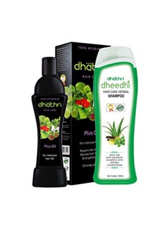 dhathri Plus Oil - 200Ml & Dheedhi Daily Herbal Shampoo - 200Ml  - Image 1