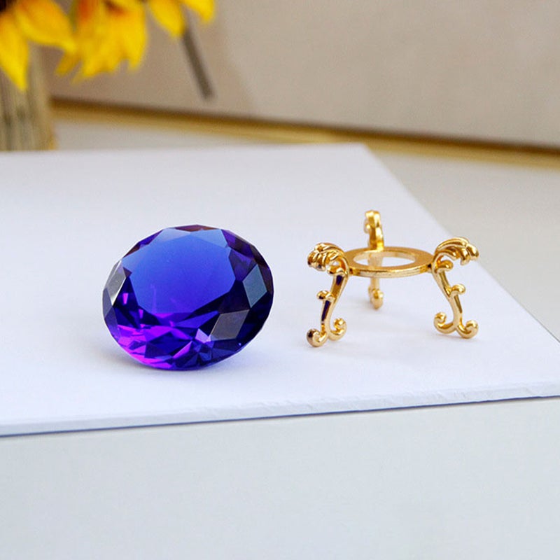 Glass Simulation Figurines Paperweight Decorative Ornament Wedding Home Desk Centerpiece - Image 1