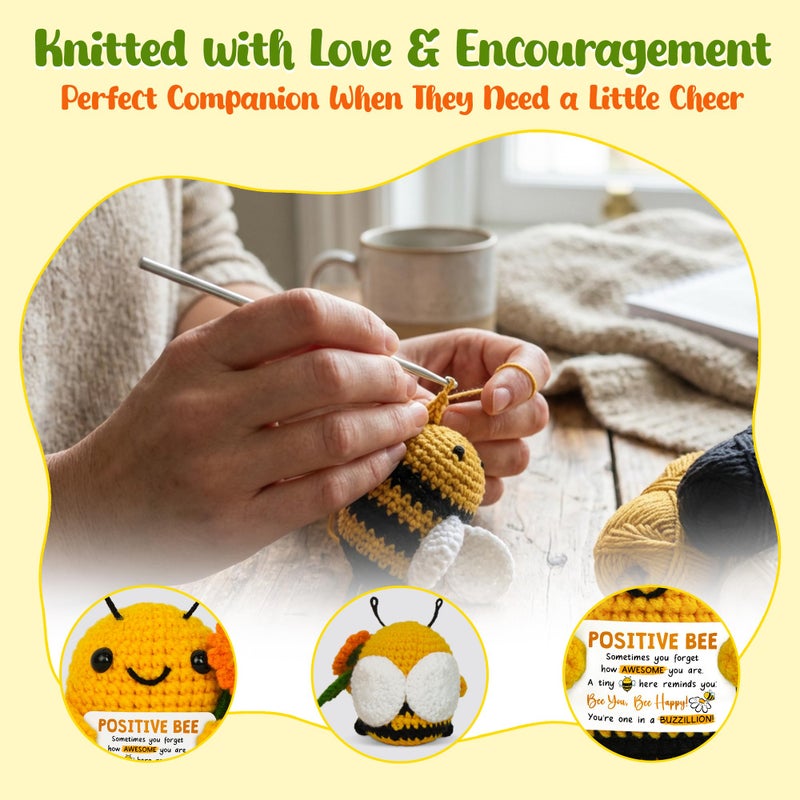OASSIE Easter Gifts for Women Men - Handmade Positive Animals Bee Crochet - Birthday Appreciation Gifts for Teacher Coworker Boss Friend, Retirement Gift for Woman, Easter Basket Stuffers - Image 4