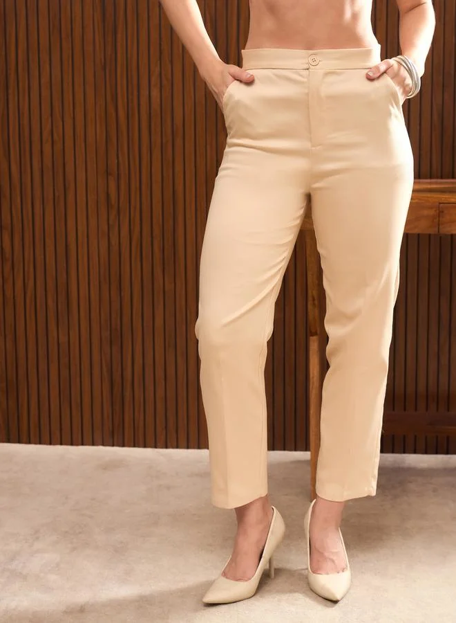 SASSAFRAS Plain Ankle Length Pants with Side Pocket