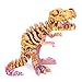 FunisFun 3D Printed Dragon with Articulated Bones for Adult 3D Printed Dinosaur Fidget Toys Decor for Stress Relief RedGoldPurple 1P - Image 2