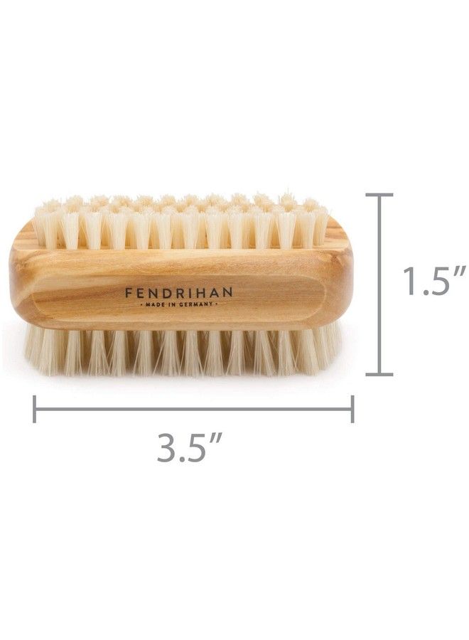 Fendrihan Genuine Boar Bristle Nail Brush With Real Olive Wood Handle Made In Germany - Image 4