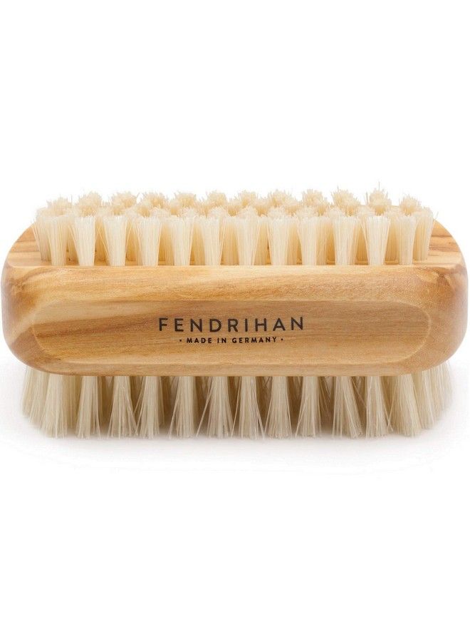 Fendrihan Genuine Boar Bristle Nail Brush With Real Olive Wood Handle Made In Germany - Image 1