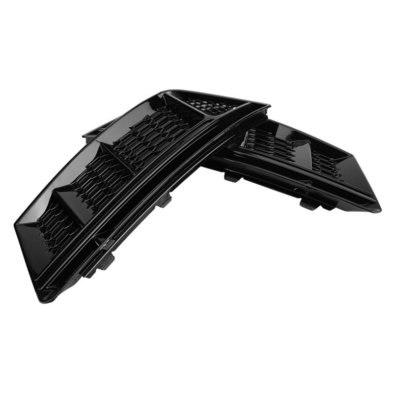 Fog Light Grilles: 2017-2018 A4 B9 Glossy Black ABS Grilles - High Durability Weather Resistant Anti-Scratch Covers for Car Front Bumper Upgrade Styling - Image 5