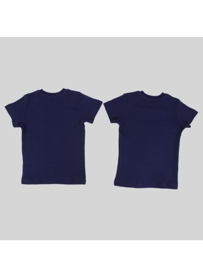 Our kids Navy Short-Sleeved Thermal Top Pack  - Image 2