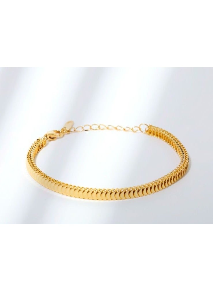 LATEEN Gold Bracelet For Women 18 Karat Gold Plated Copper Bracelet Women  Bracelet Luxury Gift - Image 3