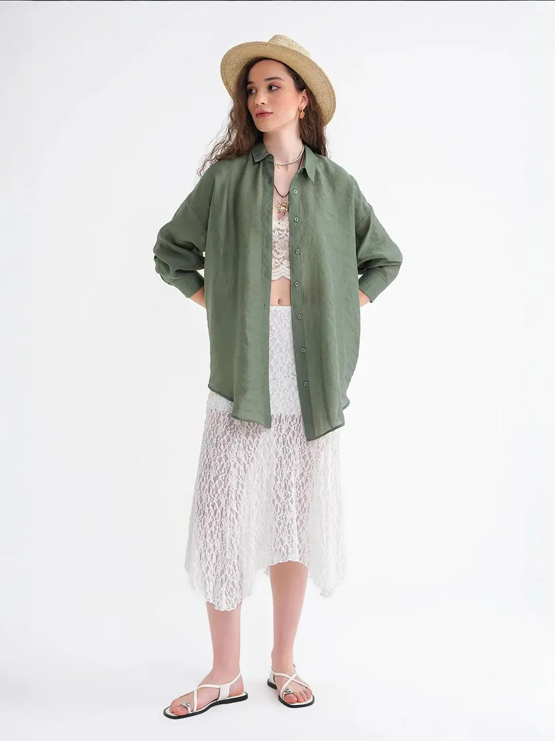 MixRay Mixray Oversized Button-Up Shirt