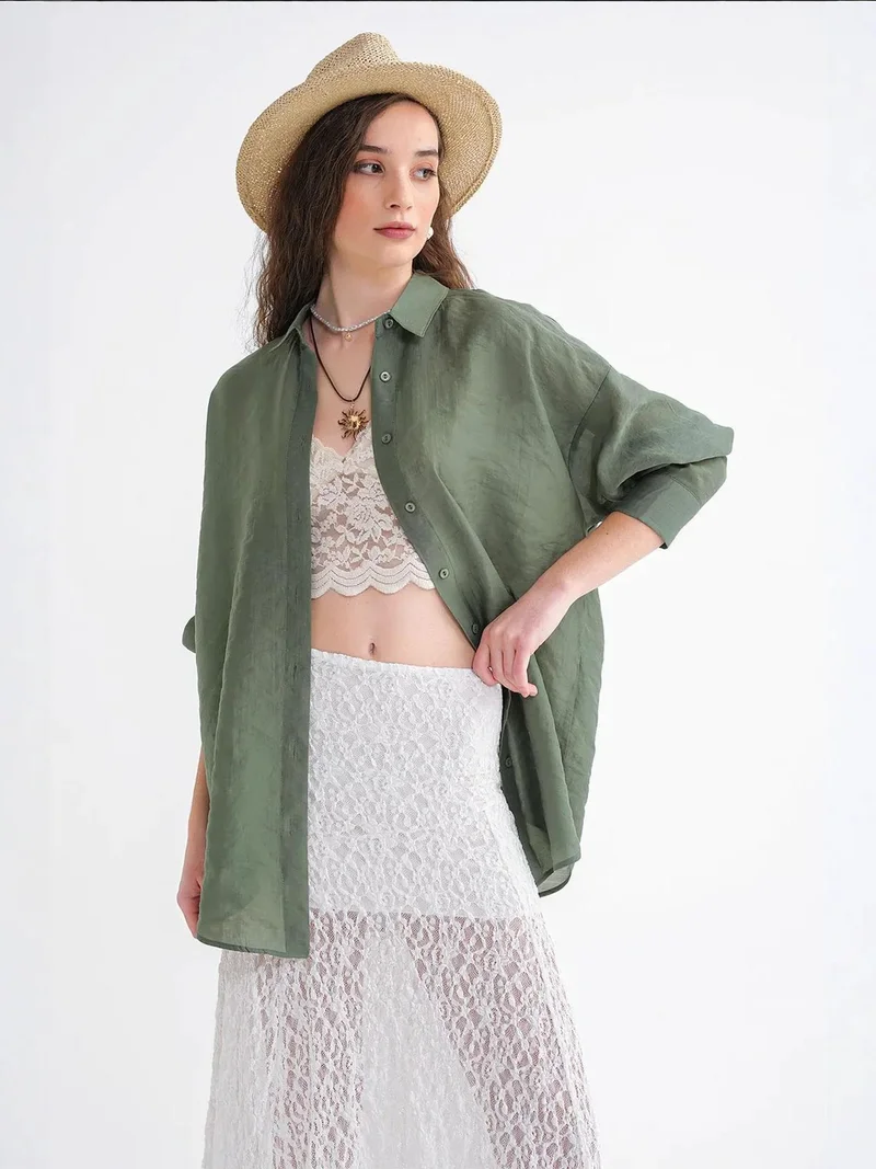 MixRay Mixray Oversized Button-Up Shirt