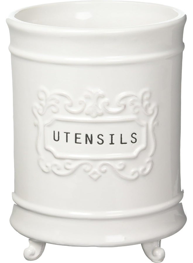 mud pie Mud Pie Circa Utensil Ceramic Holder, 6.5"x5" dia, Utensils - Image 2